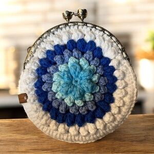 Crochet Granny Bag Coin Purse Handmade In Turkey NWT